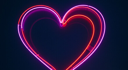 red heart on black background