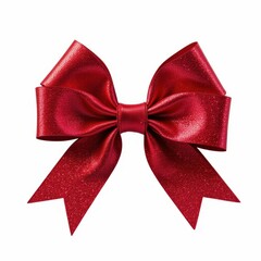 Elegant Red Ribbon Festive Celebration Symbol for Gifts Presents and Decorations Joyful Holiday Icon