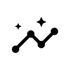 Graph with Stars Icon
