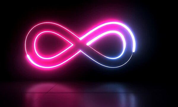 neon infinity circle