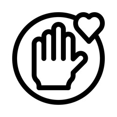 social bonding line icon