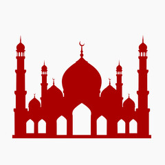 vector of red mosque