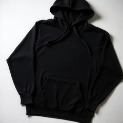 Casual Fashion Display, Studio, Hoodie Garment, Minimalistic, Flat Lay, Comfortable Wear