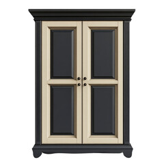 wooden window isolated on white