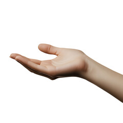 Hand holding something isolated