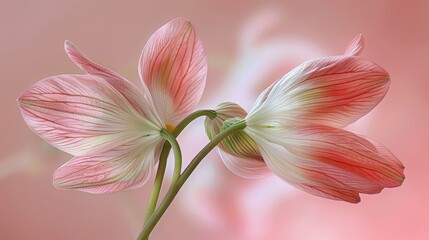 Fototapeta premium A beautiful close up of a delicate red flower bud exuding serenity and natural elegance
