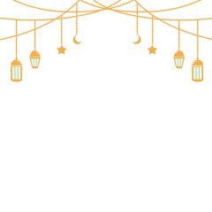 Islamic Ramadan Lantern. Islamic Hanging Lantern for Ramadan and Eid Mubarak Celebration Design