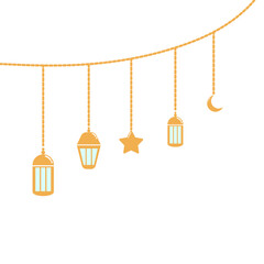 Islamic Ramadan Lantern. Islamic Hanging Lantern for Ramadan and Eid Mubarak Celebration Design