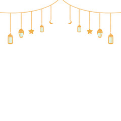 Islamic Hanging Lantern. Islamic Lantern for Ramadan and Eid Mubarak Celebration Design