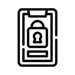 Fototapeta premium smartphone line icon