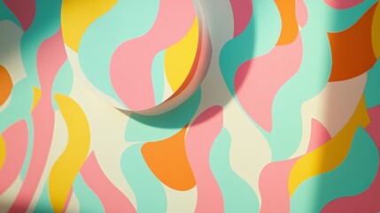 Retro Pastel Patterns on Soft Background