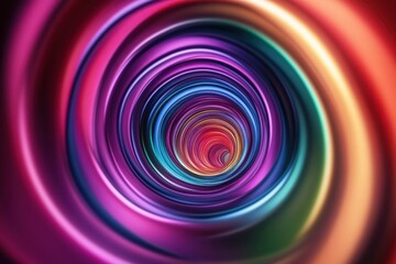 Obraz premium Vibrant swirling colors create a mesmerizing tunnel effect in a digital artwork