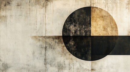 Abstract Circle on Textured Wall