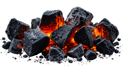 Smoldering burning coals png