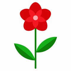 Vibrant red poinsettia flower graphic design