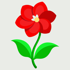 Vibrant red poinsettia flower graphic design