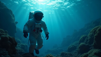 astronaut deep sea exploration underwater science