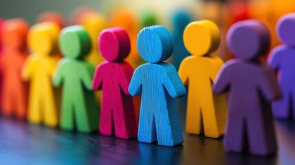 Rainbow paper background with layout of people. Zero discrimination day concept.