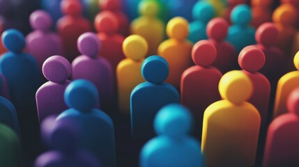 Rainbow paper background with layout of people. Zero discrimination day concept.