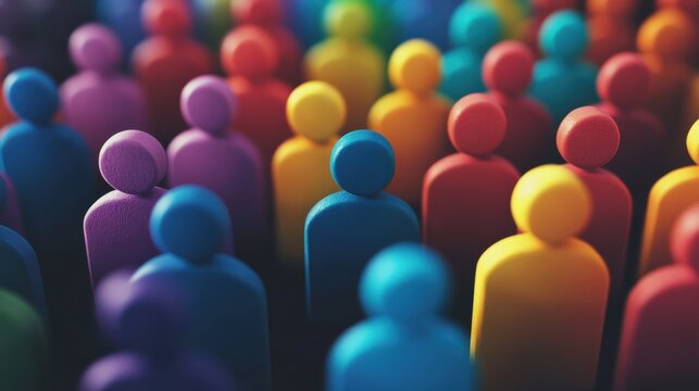 Rainbow paper background with layout of people. Zero discrimination day concept.
