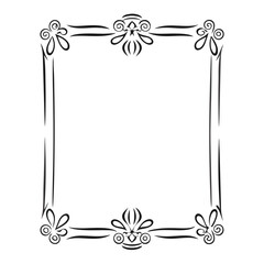 Minimalist decorative frame with simple ornaments