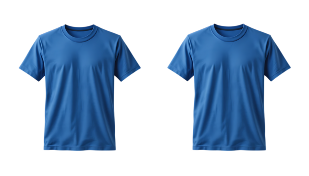 Blank blue t-shirt template png