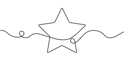 Star vector. Quality rating icon. Line drawing . illustration .