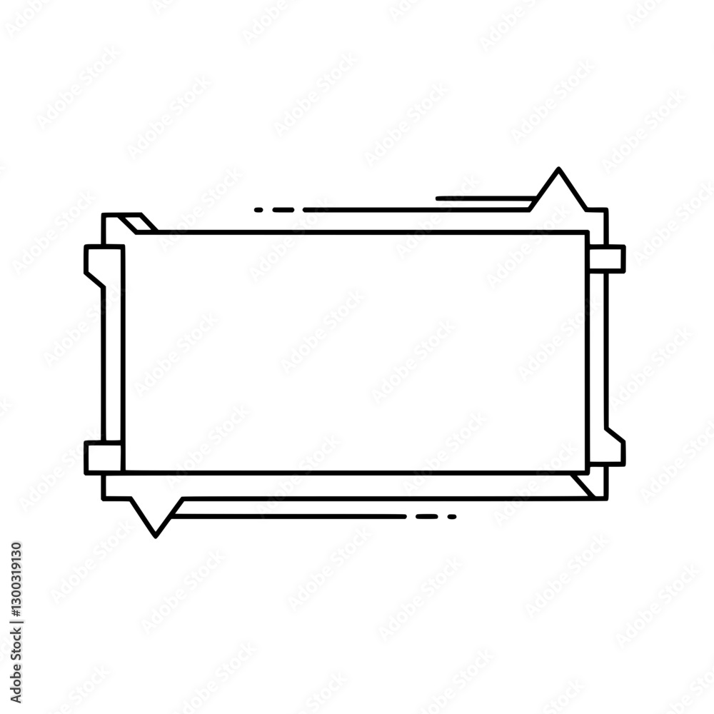 Poster digital interface frame: a minimalist digital frame design with geometric elements, perfect for addi