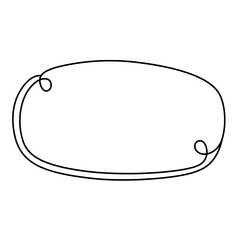 Empty Speech Bubble: A simple, elegant line art speech bubble, perfect for conveying thoughts, ideas, or messages.