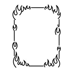 Burning Frame: A striking minimalist frame design, incorporating flames and wrenches to create a bold and eye-catching border. The simplicity and precision make it ideal for a variety of design needs.