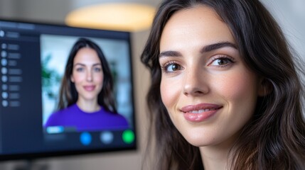 Graphic Design Freelance, Remote Work Graphic Designer, Professional Woman Engaged in Branding Session on Computer Screen