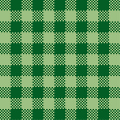 Seamless gingham Pattern Vector illustrations Texture from squares rhombus for tablecloths, Green