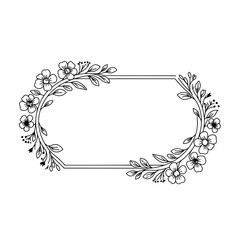 Floral Frame: A delicate floral frame, artfully crafted, is a timeless elegant design. it embodies natural beauty.