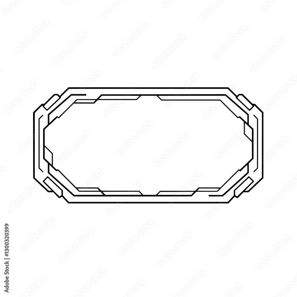 Poster futuristic interface frame: an eye-level view of a futuristic interface frame, a captivating design 