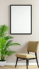 Lush green plant thriving in a bright and cozy room enhancing the overall aesthetic of the interior space