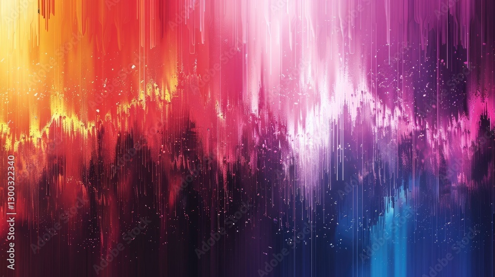 Poster abstract picture micro light sparkling particle represent data flow vivid flowing wave with high tec