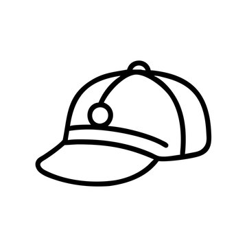 recommend clip art: Simple outline illustration of a baseball cap  