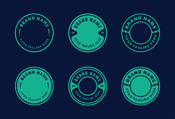 logo badge design template with the text editable for clothing, sport and apparel