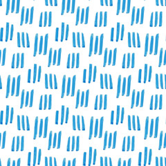 Hand-Painted Minimalist Blue Stroke Seamless Pattern