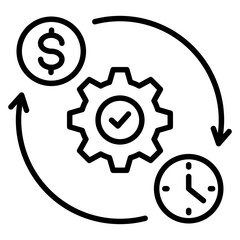 Efficiency Outline Icon