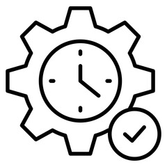 Save Time Outline Icon