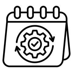 Routine Outline Icon