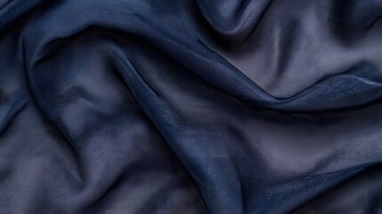 Fototapeta premium dark blue silk, Generative AI
