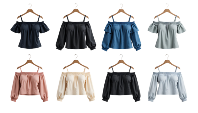 Collection of Off-Shoulder Blouse isolated on png