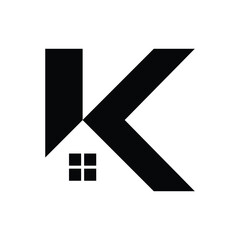 K house logo, The logo of home, K Alphabet house logo, residents, real estate, Home Logo, K real estate logo	
