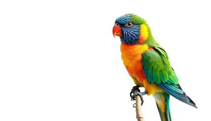 Fototapeta premium Colorful pet parrot isolated on white