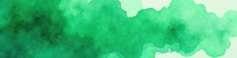 Obraz premium Deep green watercolor blot, coarse paper grain, rich, coarse