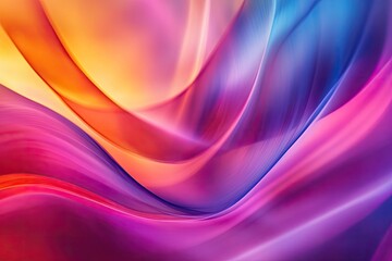 Fototapeta premium Abstract Colorful Swirls Vibrant Hues Dynamic Flowing Lines Gradient Texture Background Image