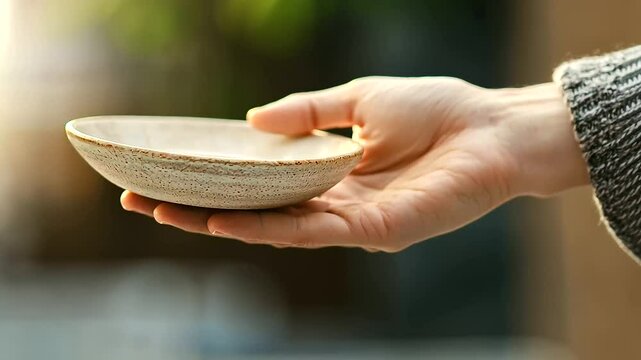 Hand Placing Donation in Offering Plate during Service