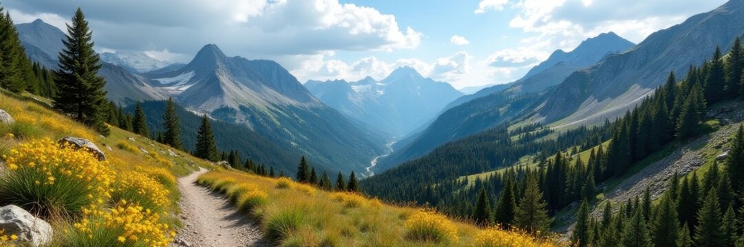 Rugged mountain vista, Uncompahgre Wilderness trail , nature, geology